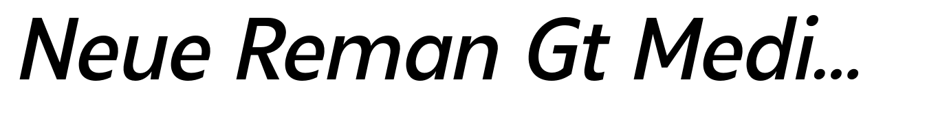 Neue Reman Gt Medium Semi Condensed Italic